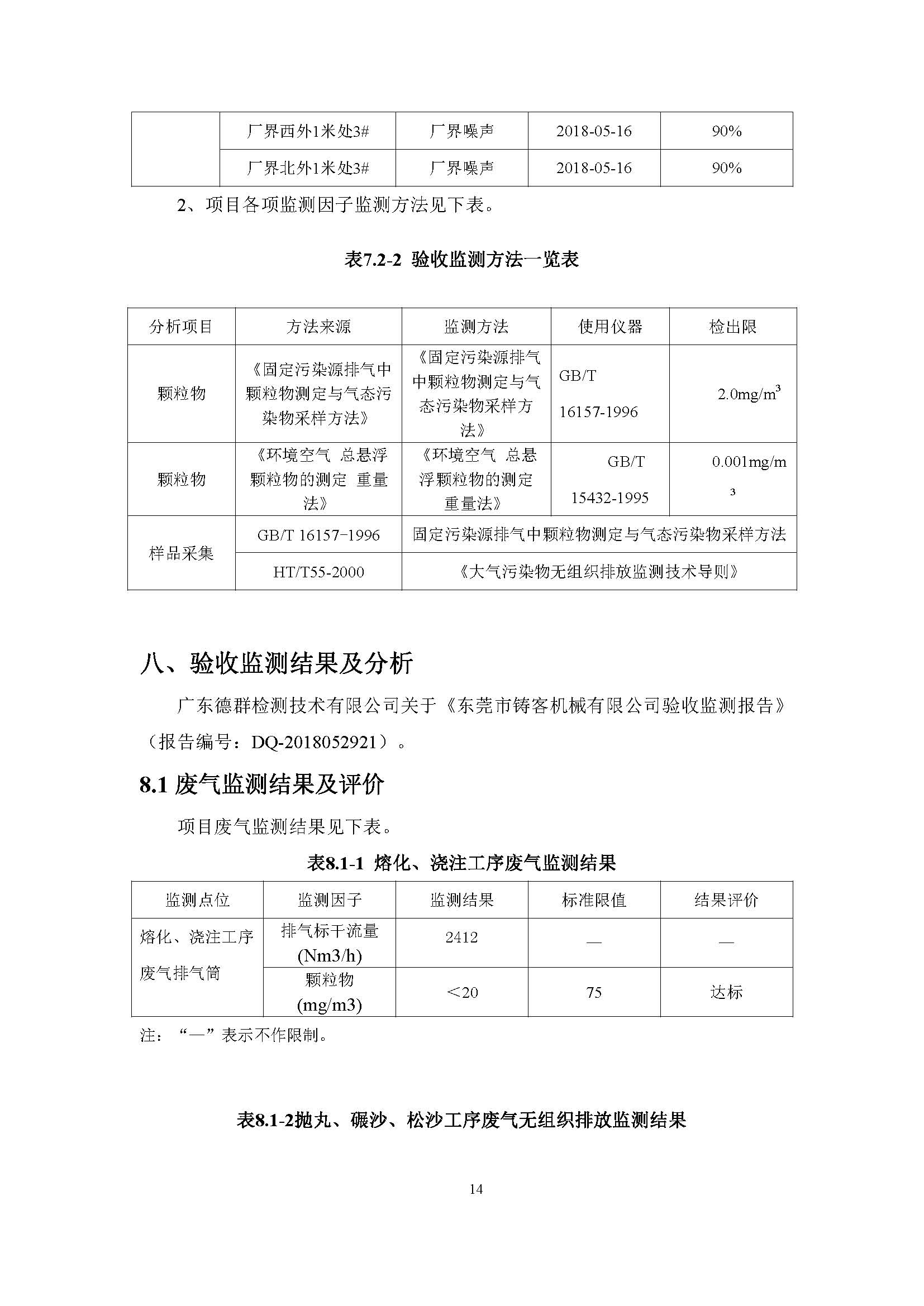 东莞市铸客机械有限公司新建项目自主验收公示