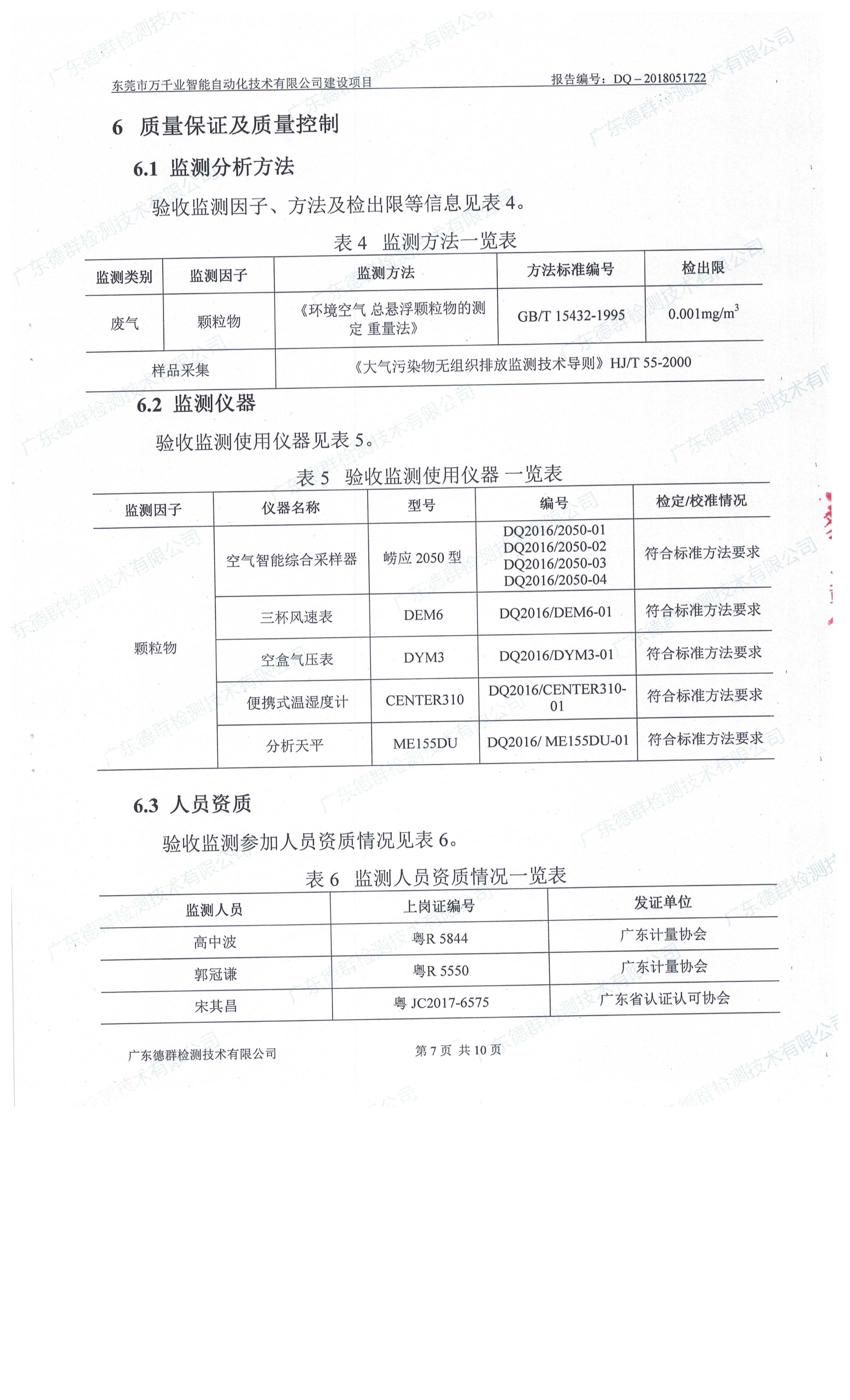 东莞市万千业智能自动化技术有限公司新建项目自主验收